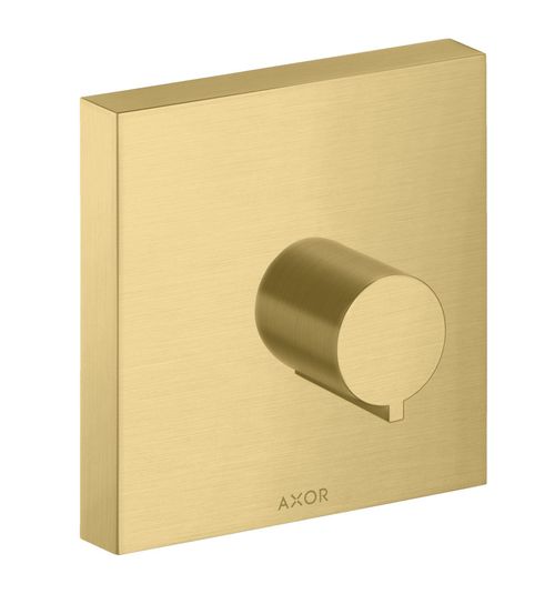 AXOR-HG-AXOR-ShowerSolutions-Absperrventil-120-120-Unterputz-eckig-Brushed-Gold-Optic-10972250 gallery number 1